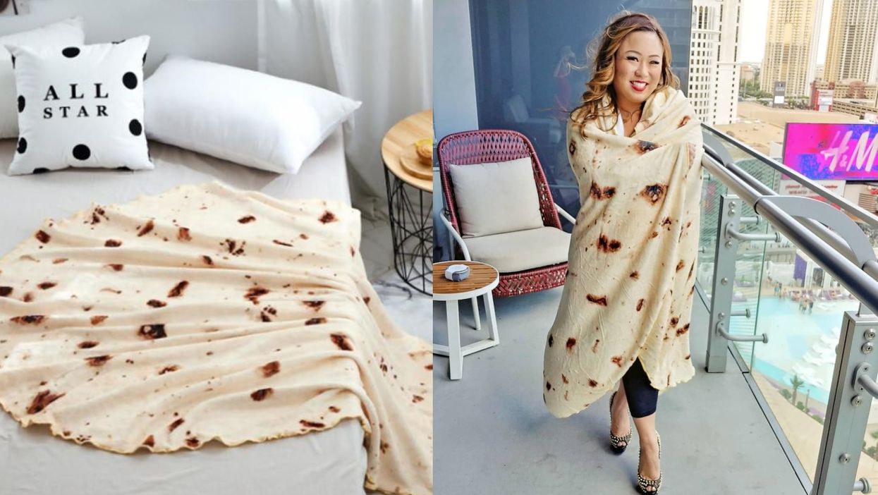 You Can Turn Yourself Into A Human Burrito With This Cute And Cozy Blanket