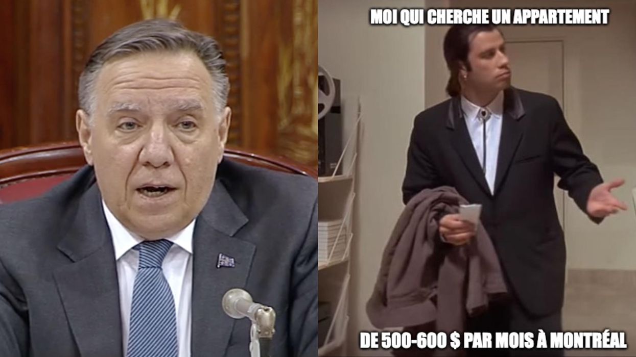 Legault affirme qu'il existe des logements à 500-600 $ à Montréal et ça fait réagir