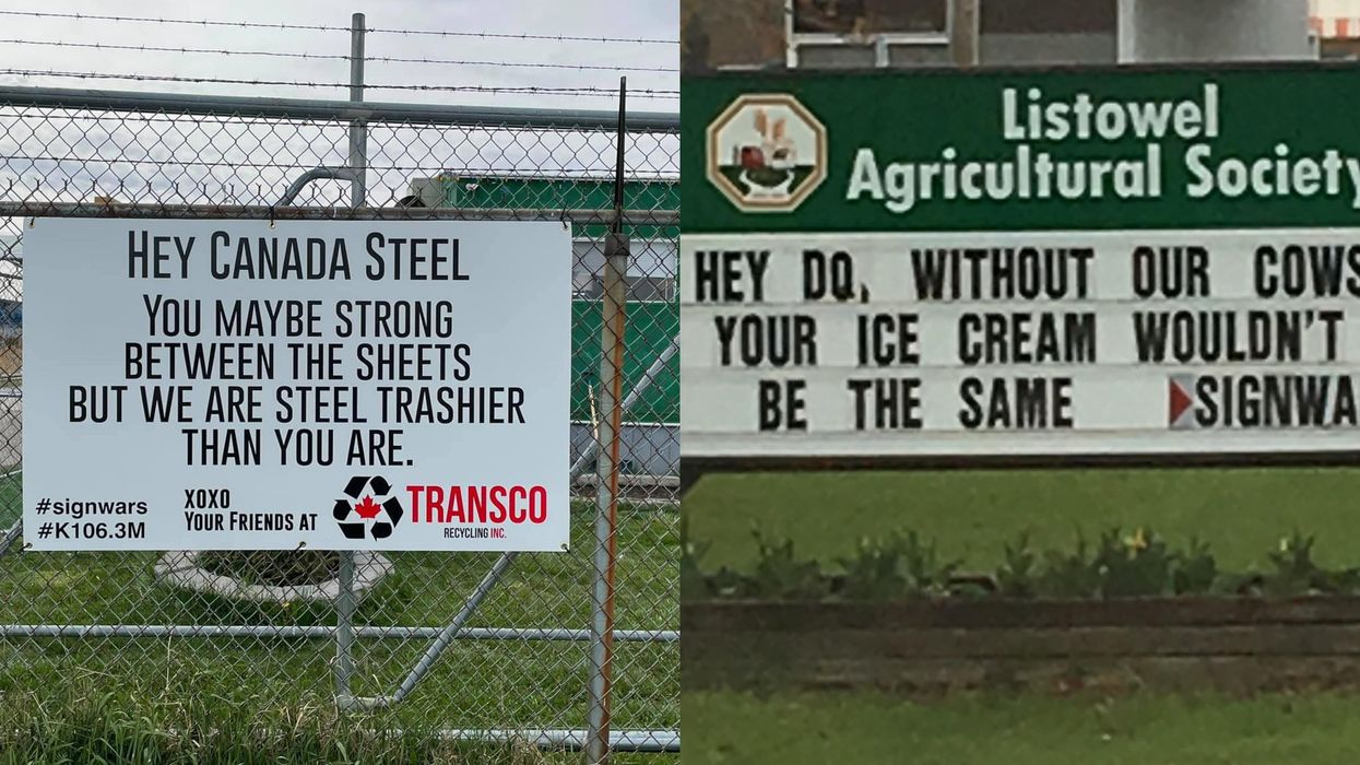 Ontario Businesses Are Battling It Out In An Epic ‘Sign War’ (PHOTOS)