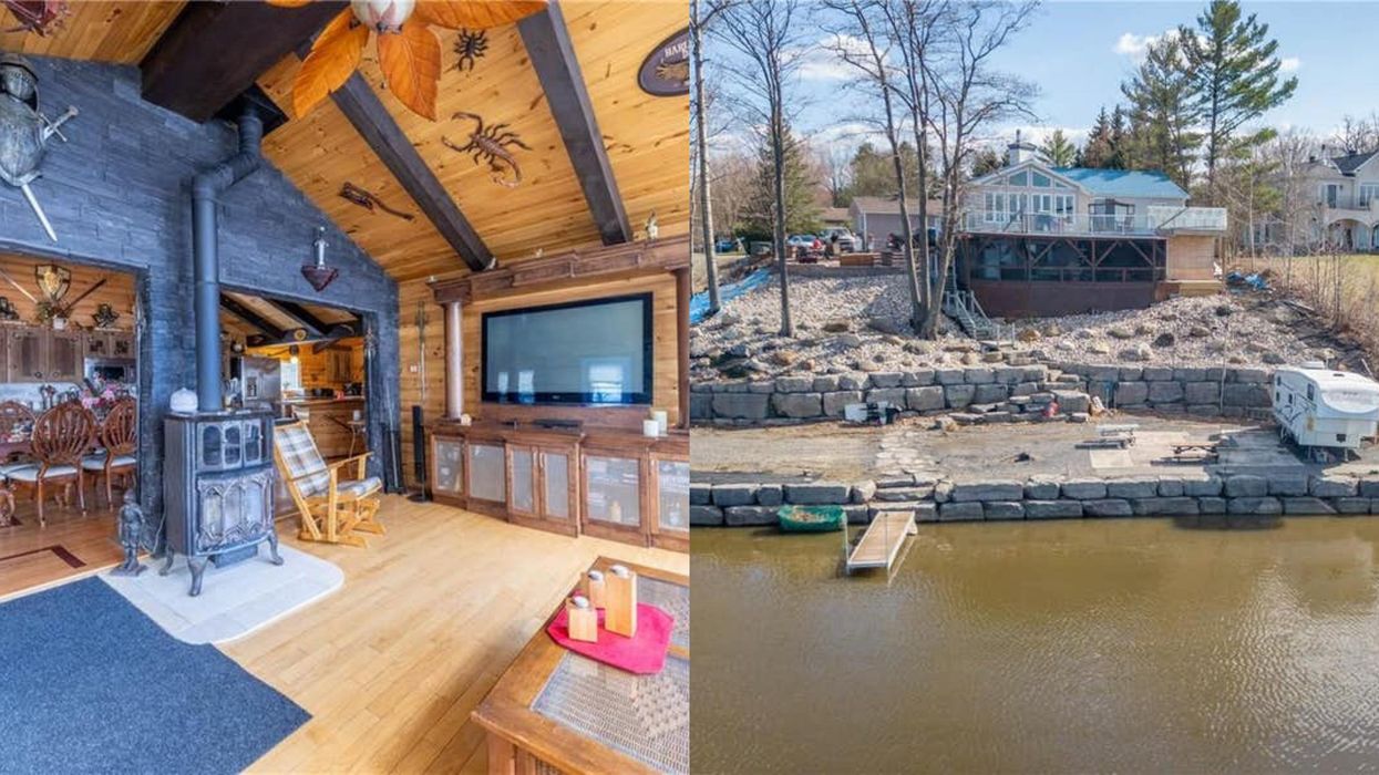 This $750K Medieval Home In Ontario Is Right On The Water & Has Panoramic Mountain Views