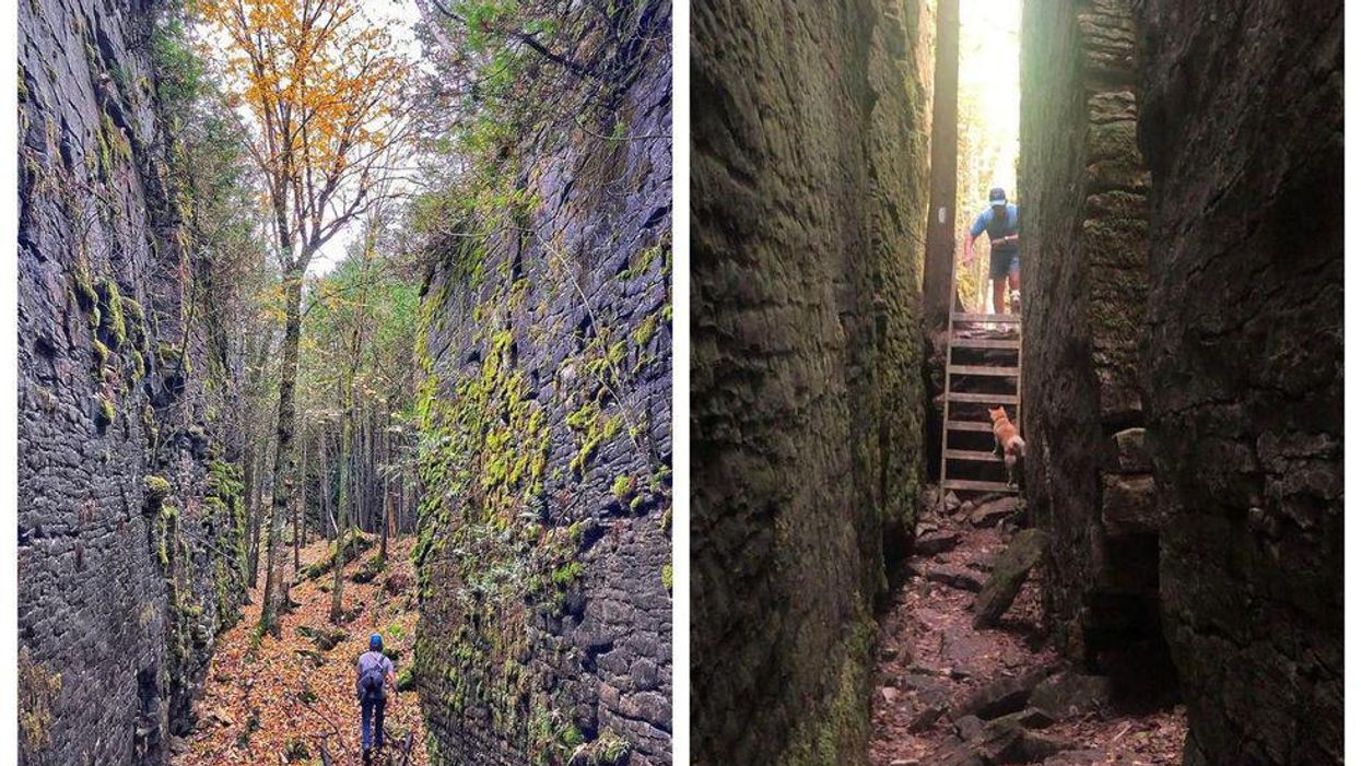 This 2-km Trail In Ontario Will Take You Through A Labyrinth Of Giant Rock Crevices