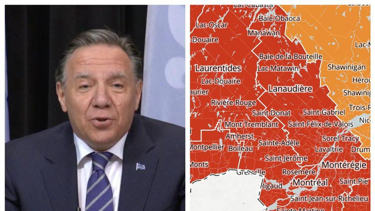La majorité des régions en rouge au Québec vont passer en zone orange d'ici la fin du mois