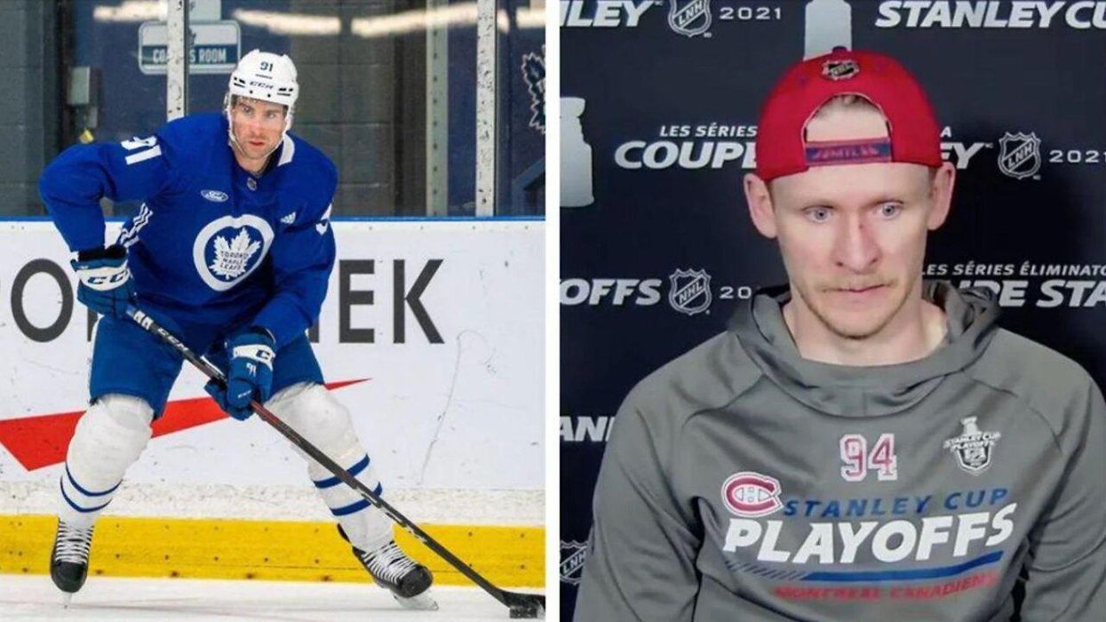 Corey Perry du CH réagit suite à la blessure à la tête du capitaine des Maple Leafs