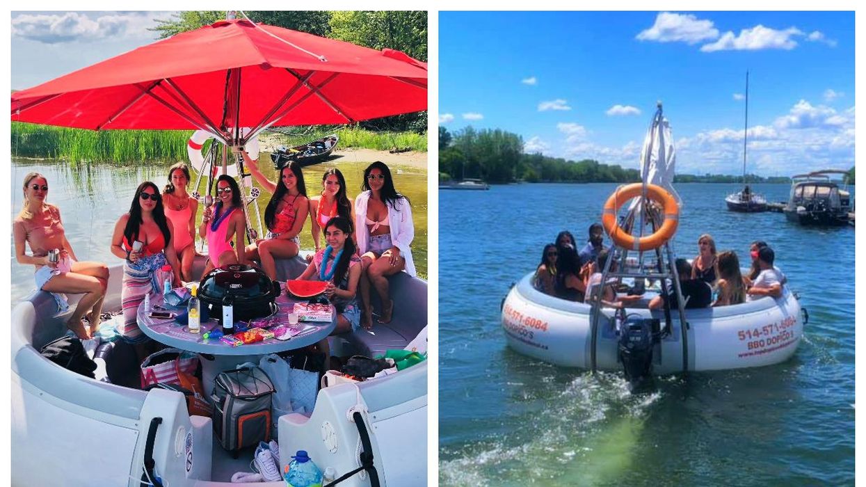 Tu peux louer des « party donuts » flottants avec BBQ intégré dans ces 2 villes du Québec