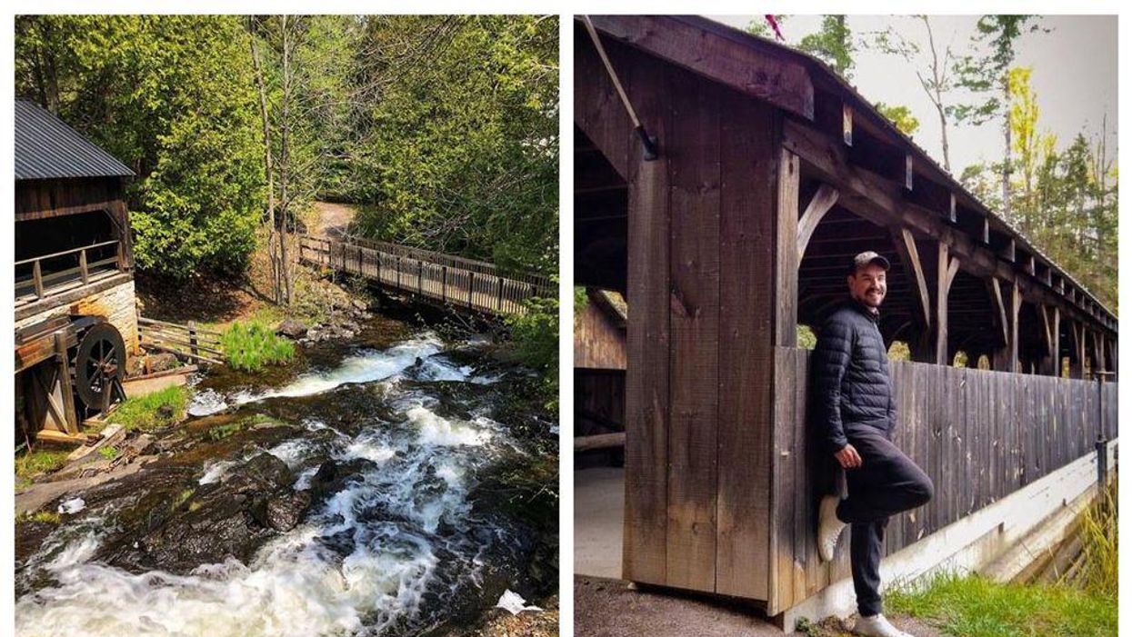 This Ontario Hike Will Take You Past A Dreamy Covered Bridge & Magnificent Mill