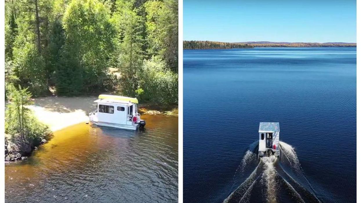 Tu peux louer ta propre roulotte sur l'eau dans ce parc à moins de 3 h de Montréal