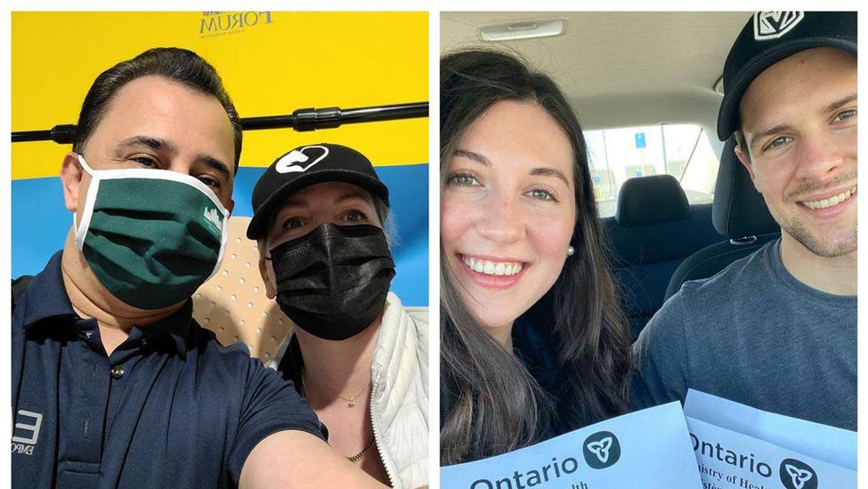 Ontarians Are Turning Their Vaccine Appointments Into Dates & It's So Adorable (PHOTOS)