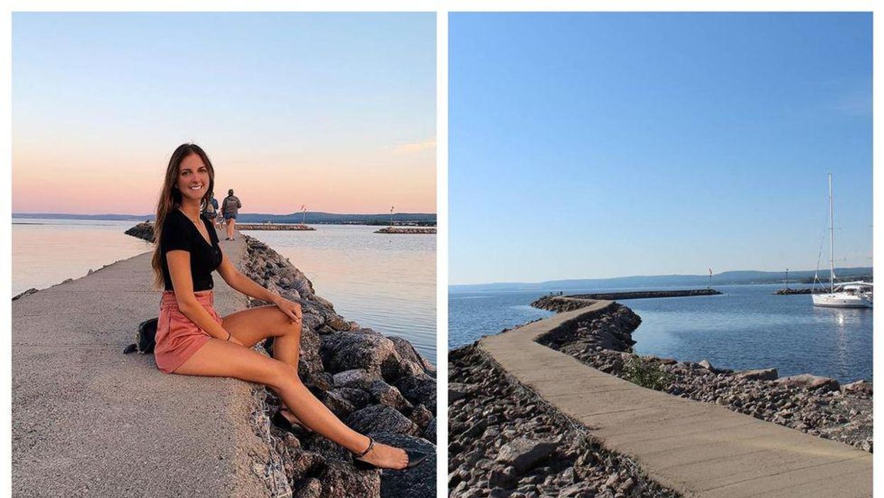 Tu peux te balader sur le lac Saint-Jean à cette marina au Saguenay