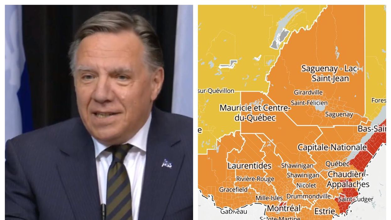 Toutes les régions qui vont changer de zone la semaine prochaine au Québec