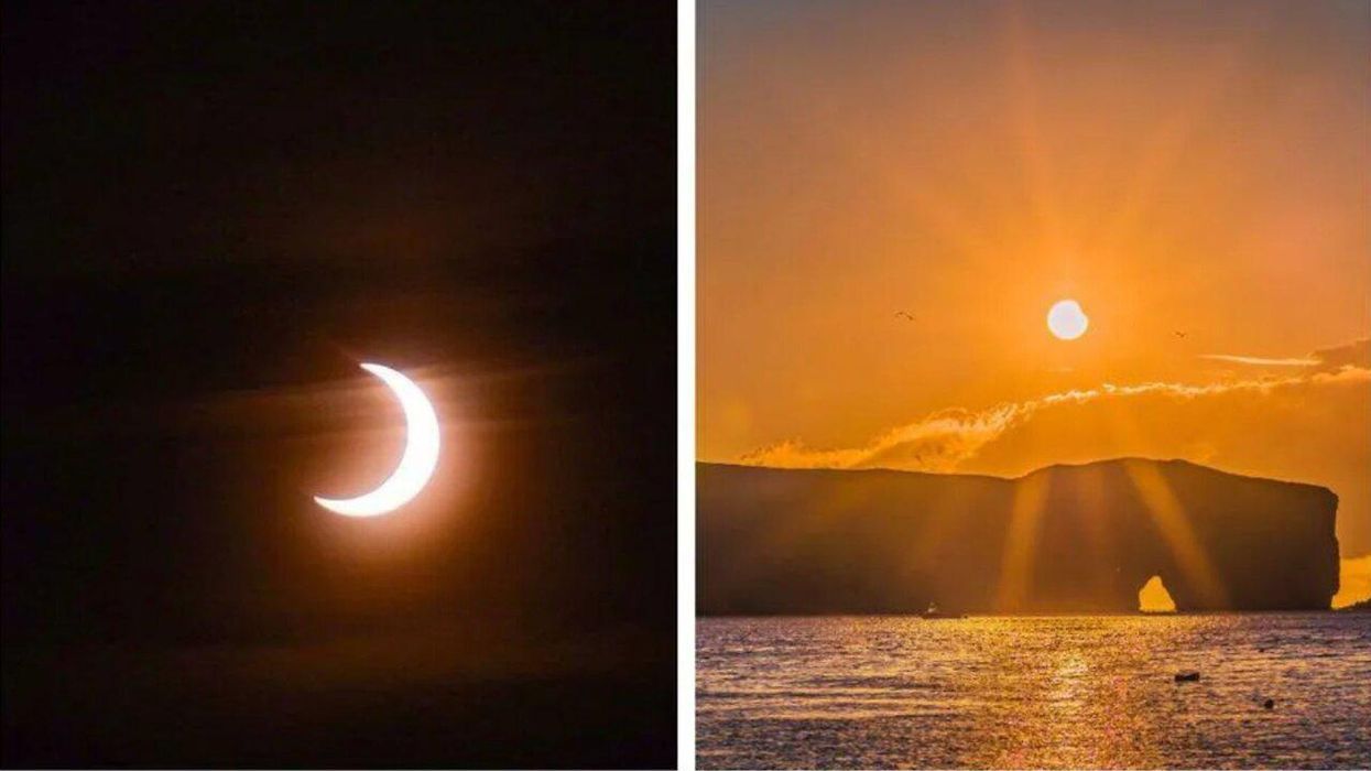 8 photos WOW de la rare éclipse solaire annulaire survenue ce matin au Québec