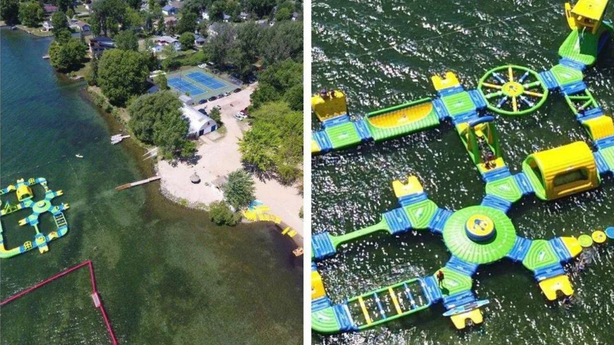 Ce parcours gonflable près de Montréal est idéal si tu hais ça faire le bacon sur la plage
