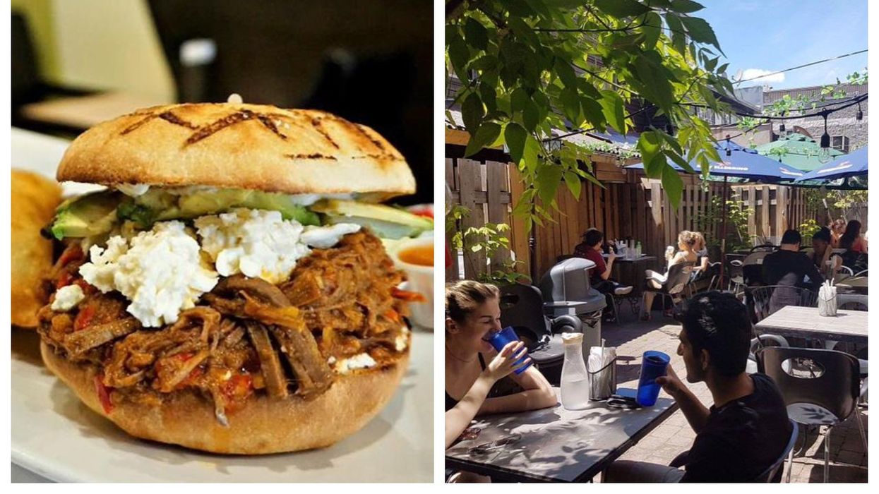 Tu peux manger des sandwichs décadents en terrasse dans ce resto vénézuélien à Montréal