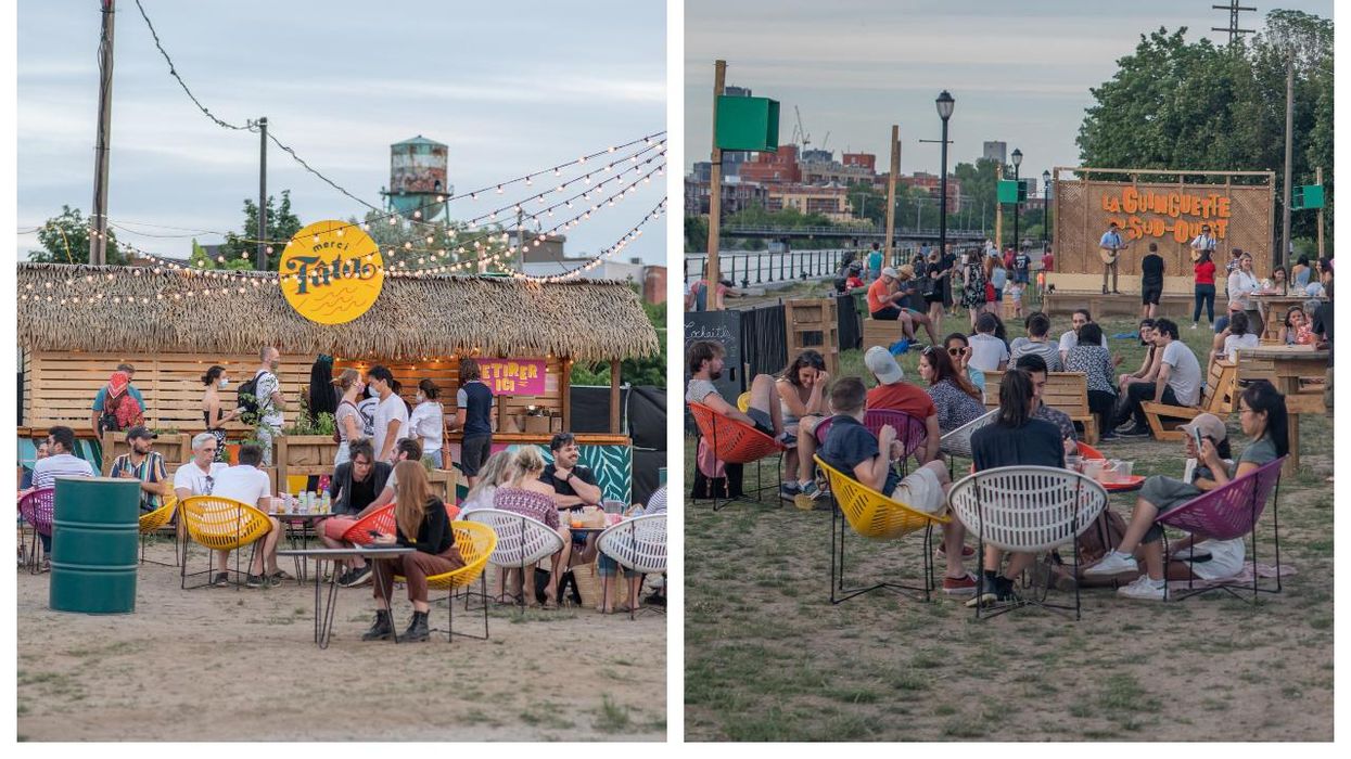 Tu peux boire des pichets de cocktails sur la nouvelle terrasse près du canal de Lachine