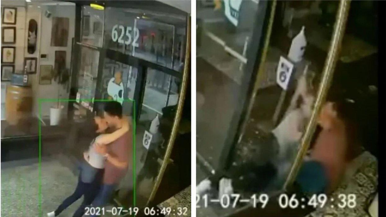 Un couple défonce une vitrine à Montréal en se « frenchant » et ça devient viral (VIDÉO)