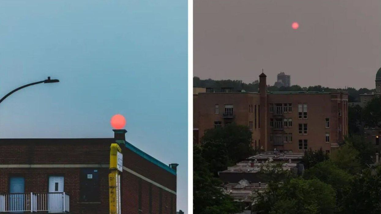 Voici pourquoi le soleil et la lune étaient orangés lundi soir au Québec (PHOTOS)