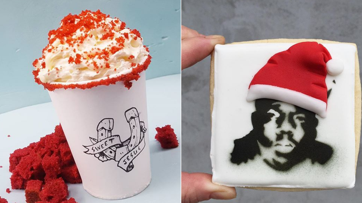 Santa Hat wearing Rapper cookies // Bake Shoppe - Narcity