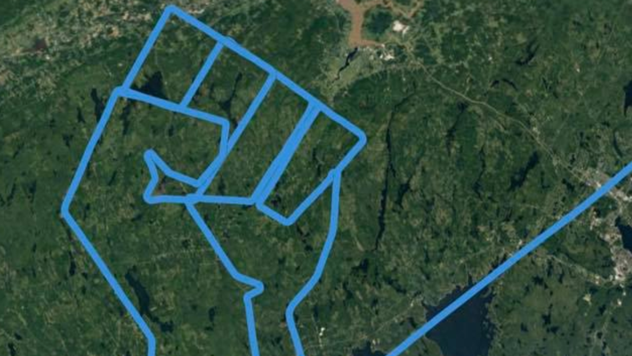 A Pilot Flew In The Shape Of A Raised Fist Over Nova Scotia For George Floyd