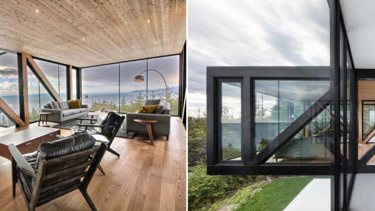 Ce chalet de 1,2 M$ à La Malbaie a un salon suspendu avec une vue magnifique sur le fleuve