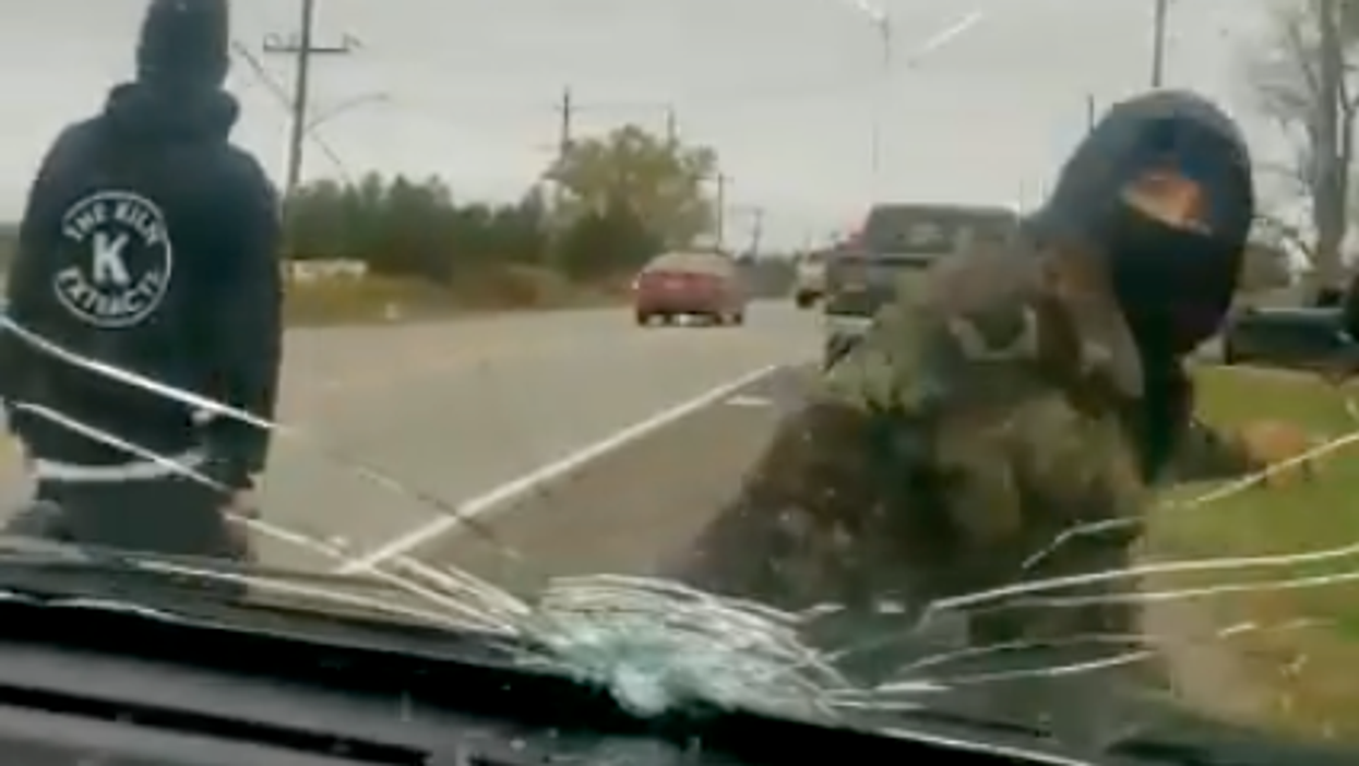 Ontario Police Just Released Footage Of A Violent Attack On Their Cruiser (VIDEO)