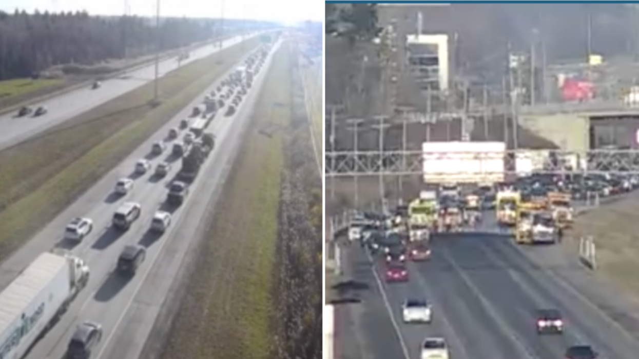 Un déversement de goudron cause un bouchon monstre sur l'autoroute 15