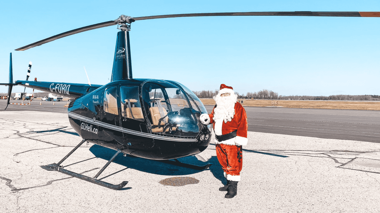 Santa Just Surprised An Ontario City In A Helicopter & He Absolutely Sleighed (VIDEO)