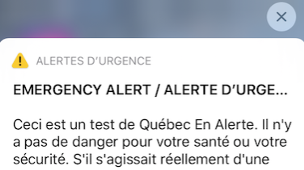 Le test d'alerte au Québec a été émis et tout le monde a fait le saut en même temps