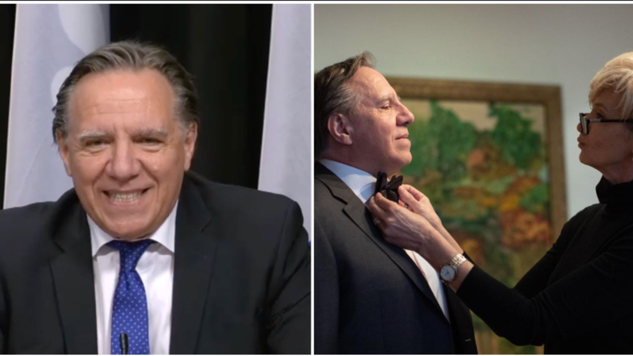 François Legault a de la misère à prononcer un mot et même sa femme lui fait la remarque