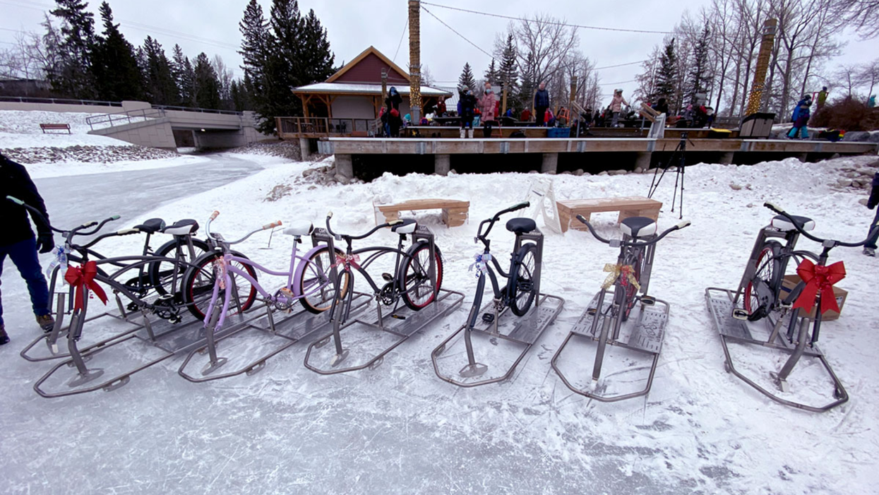 Calgary Has Canada's First Ever 'Ice Bikes' & You Can Rent Them This Winter