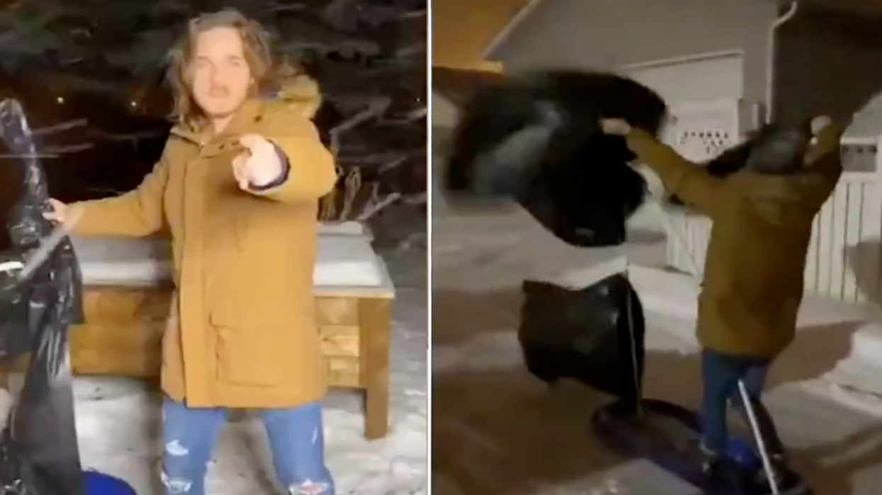 Canadian Guy Invented 'Sailbogganing' During A Hectic Storm & He's Going Viral (VIDEO)