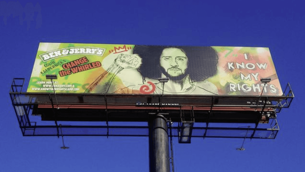 Ben & Jerry's Plastered Colin Kaepernick's Face All Over Tampa Ahead Of Super Bowl