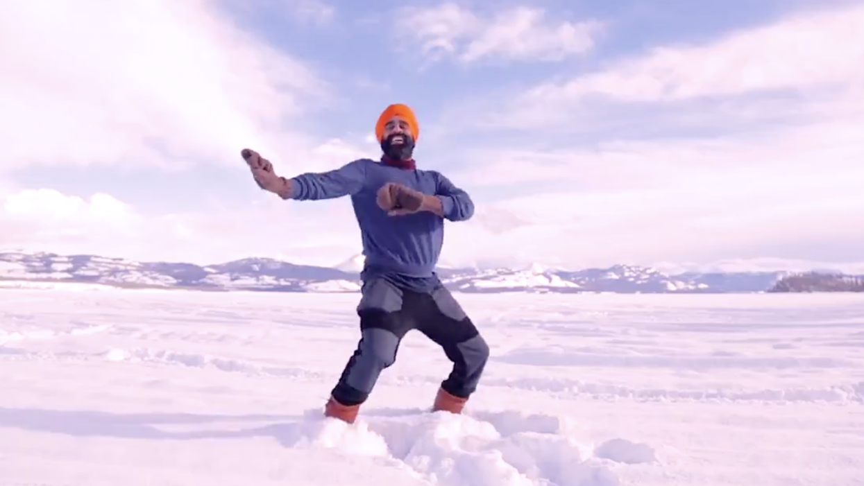 A Yukon Man Doing A Happy Dance In The Snow After He Got A Vaccine Dose Is Going Viral