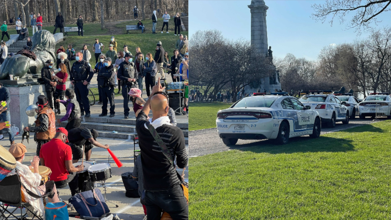 Voici de quoi avait l'air la manifestation anti-couvre-feu dimanche à Montréal (PHOTOS)