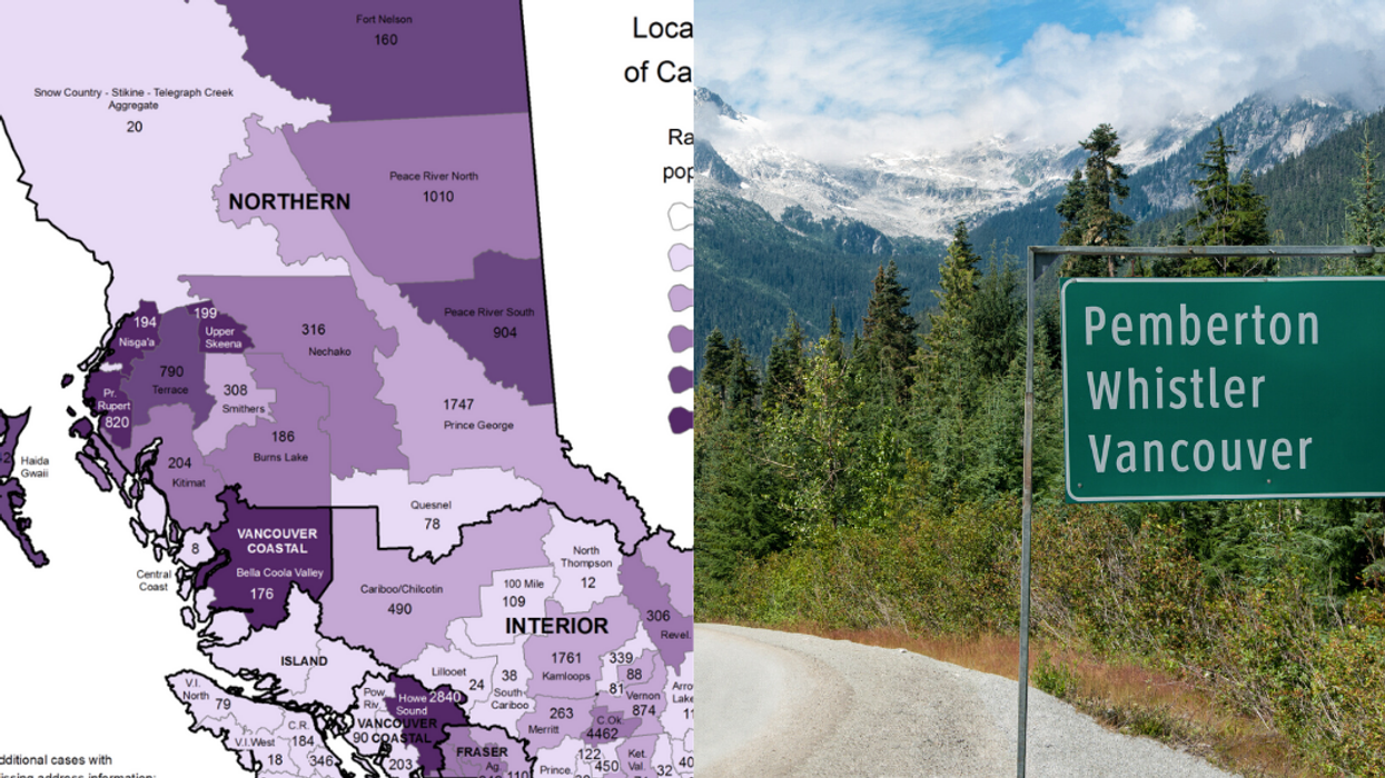 This New Map Shows Which Parts Of BC Have Been Hit The Hardest By COVID-19