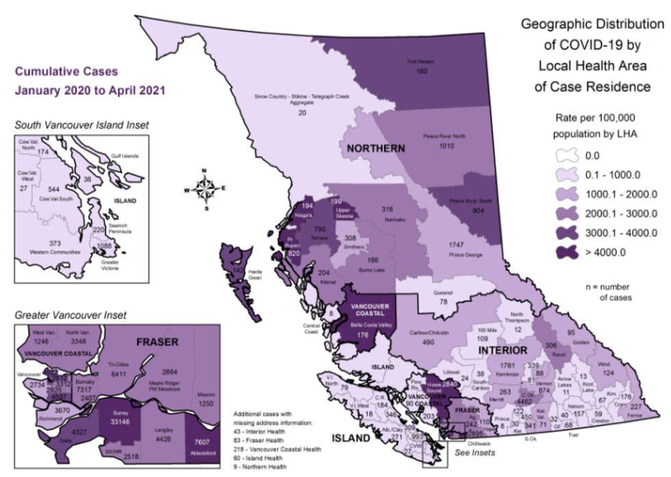 BC COVID19 Cases New Map Shows Which Places Were Hit The Hardest