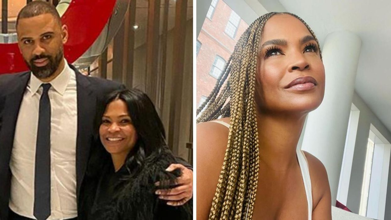 Ime Udoka and Nia Long. Right: Nia Long in a selfie.