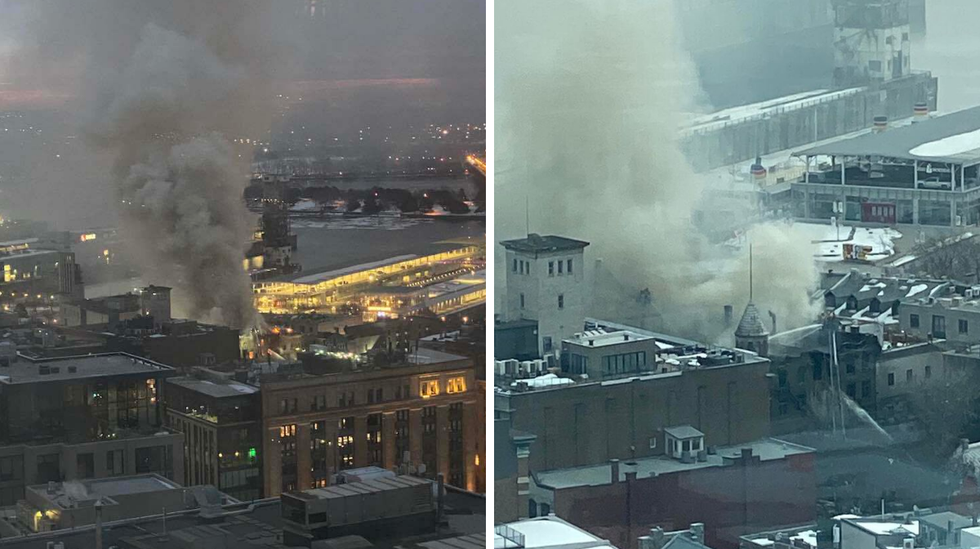 Incendie dans le Vieux-Montr\u00e9al, mars 2023.