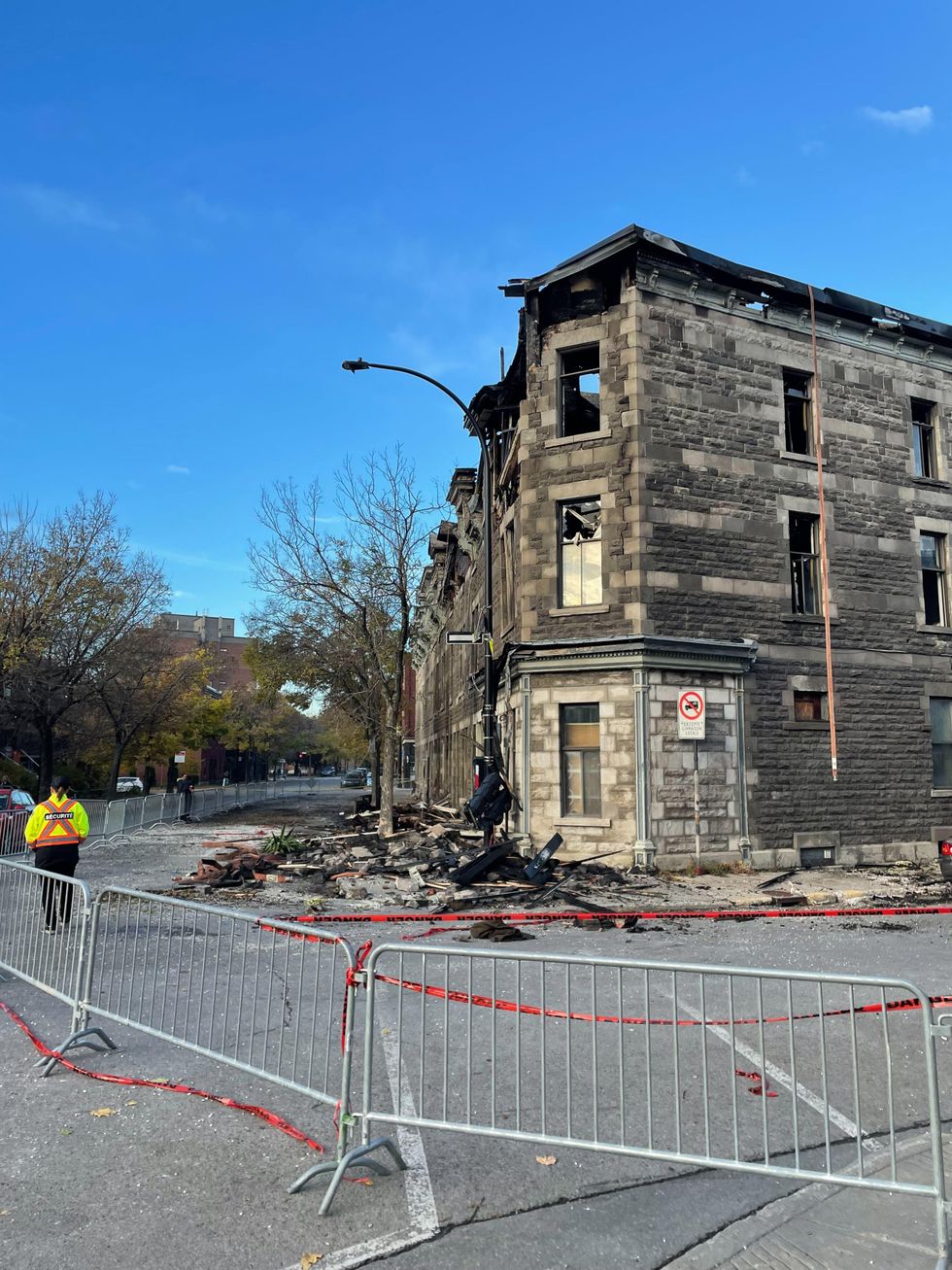 Incendie sur la rue Saint-Jacques.