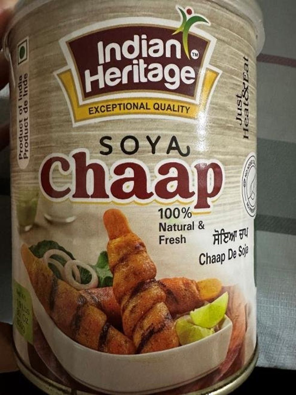 Indian Heritage brand Soya Chaap.