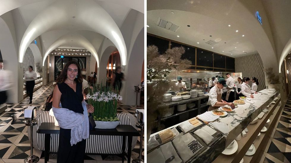 Indoor dining at Daphne.