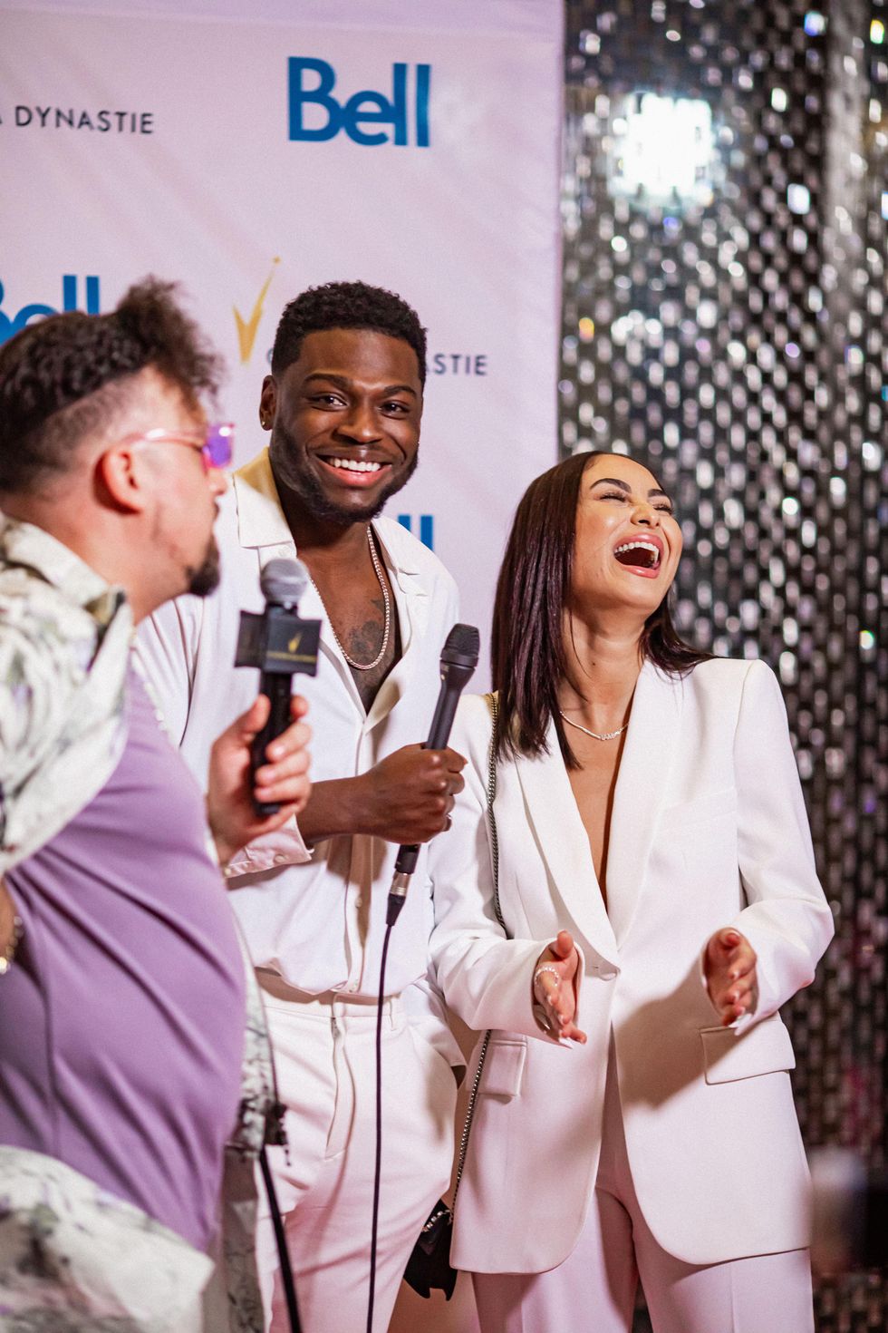 Ines Lalouad et Stevens Dorcelus sur le Black Carpet du Gala Dynastie 2022.