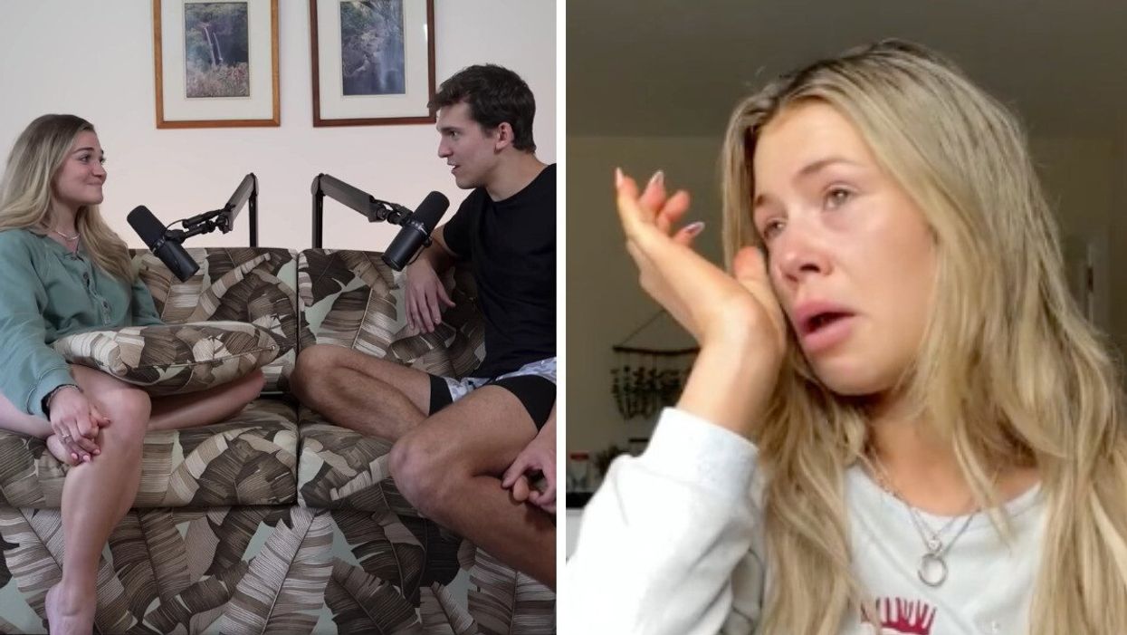 Influencers Abby and Matt on The Unplanned Podcast. Right: Influencer Liana Jade.