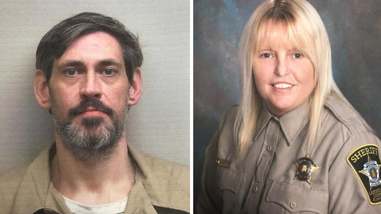 Inmate Casey White. Right: Corrections officer Vicky White.