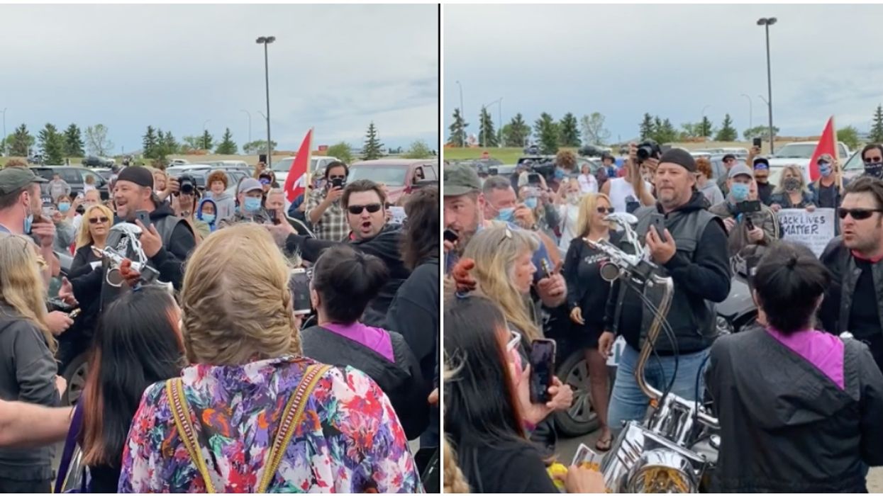 Innisfail Alberta Protest Had People Drive In & Shout "All Lives Matter" (VIDEO)