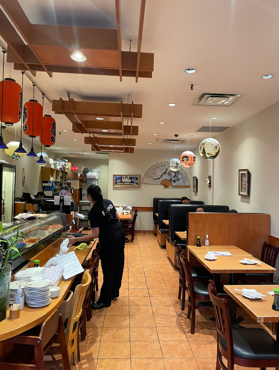 Inside Echo Sushi.