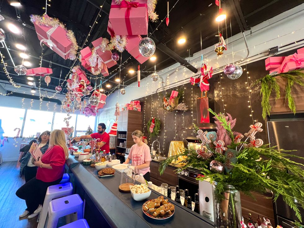 Inside Ginger's Cocktail Bar.