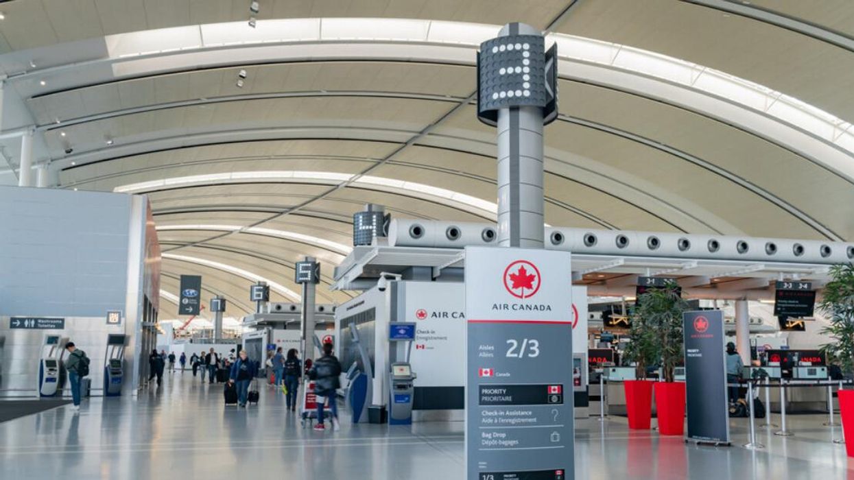 Inside of Toronto Pearson Airport.