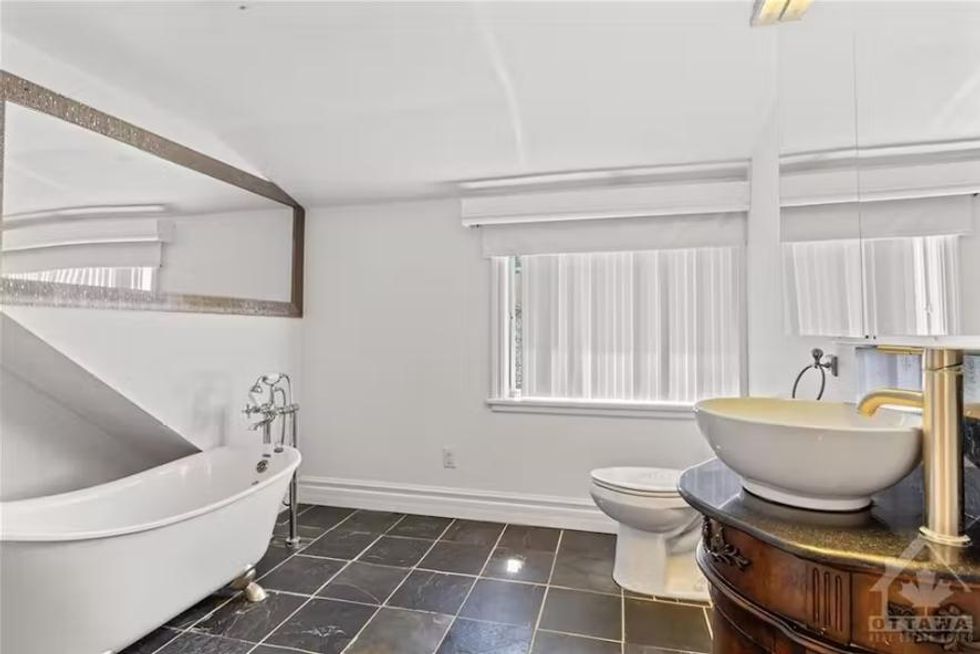 Inside one home's modern bathroom.