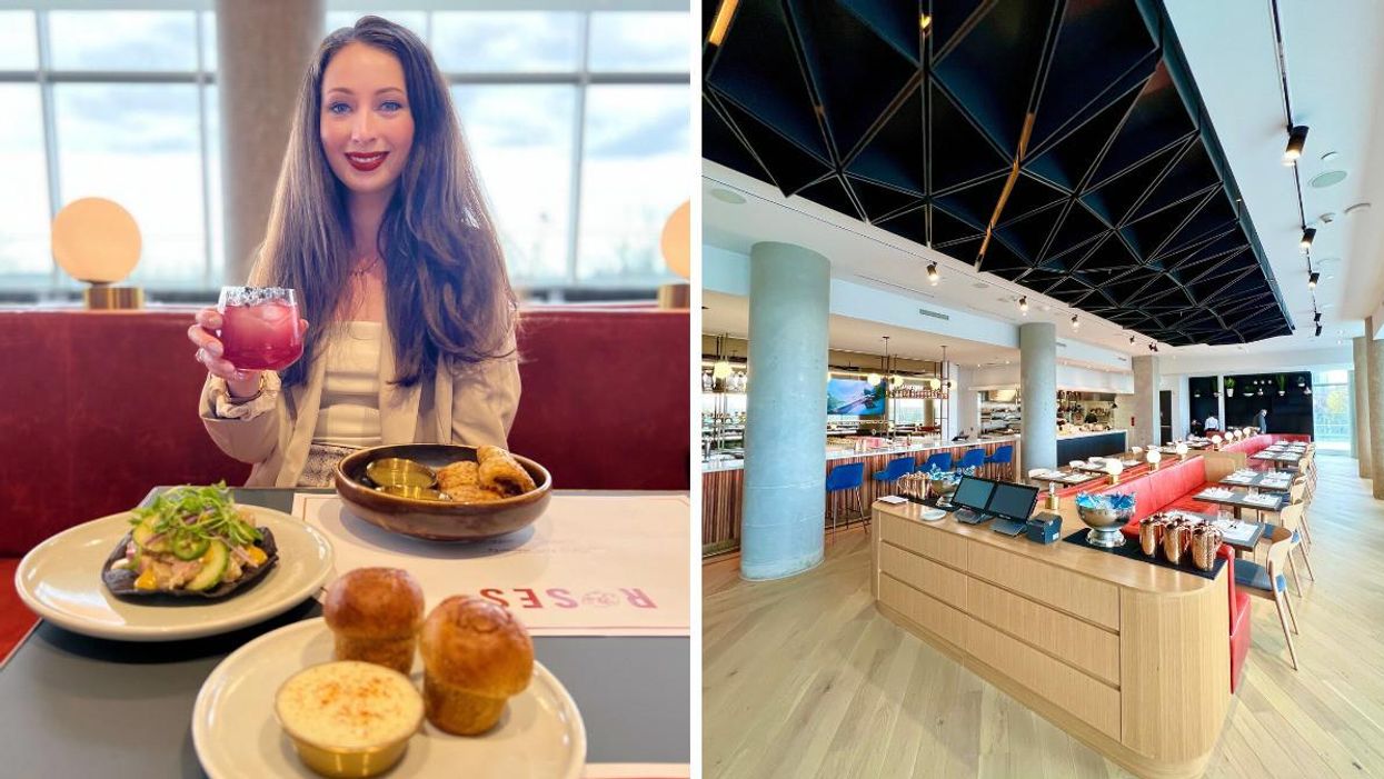 Inside Roses Cocina in Toronto, Ontario.