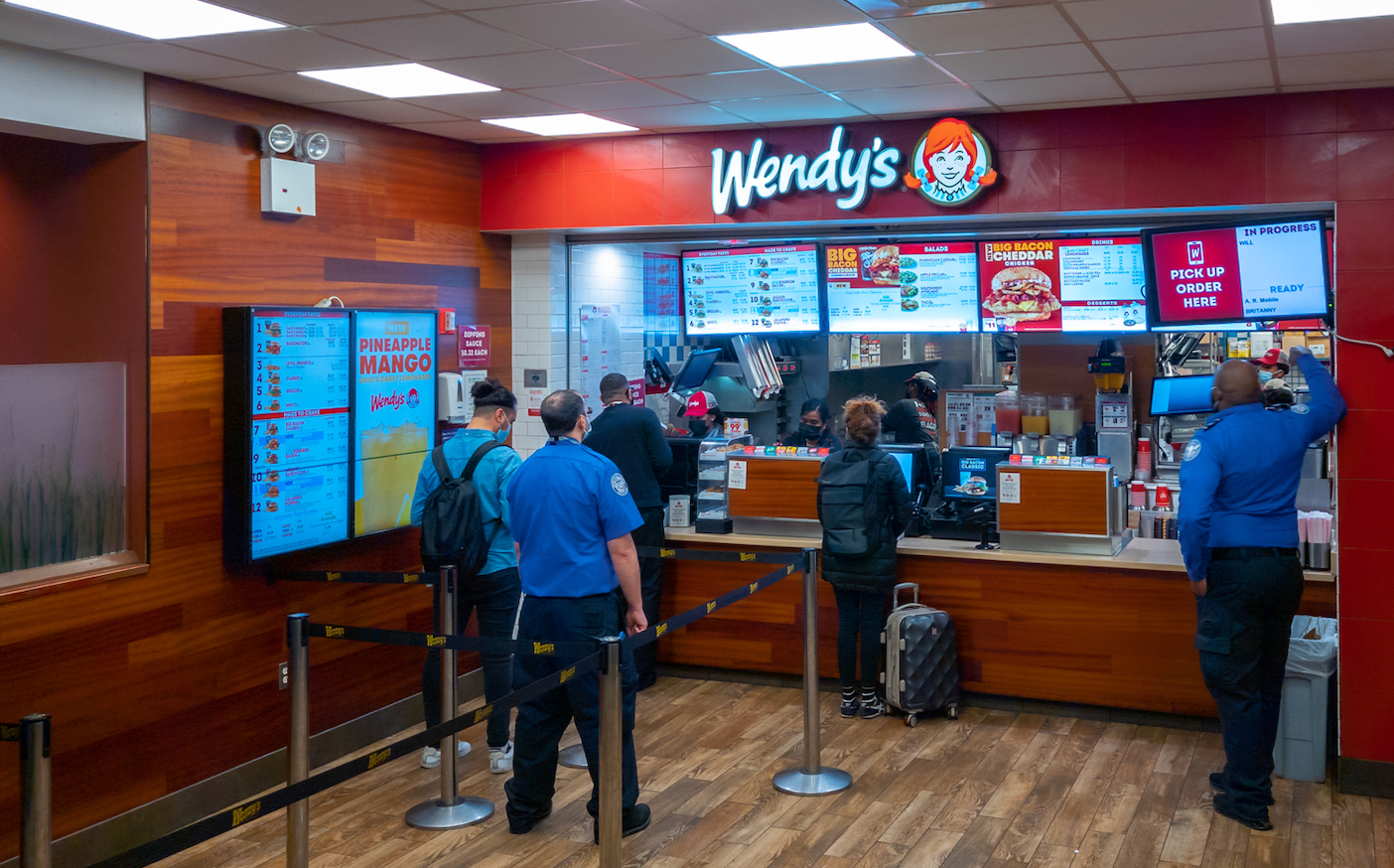 Interior of a Wendy's.