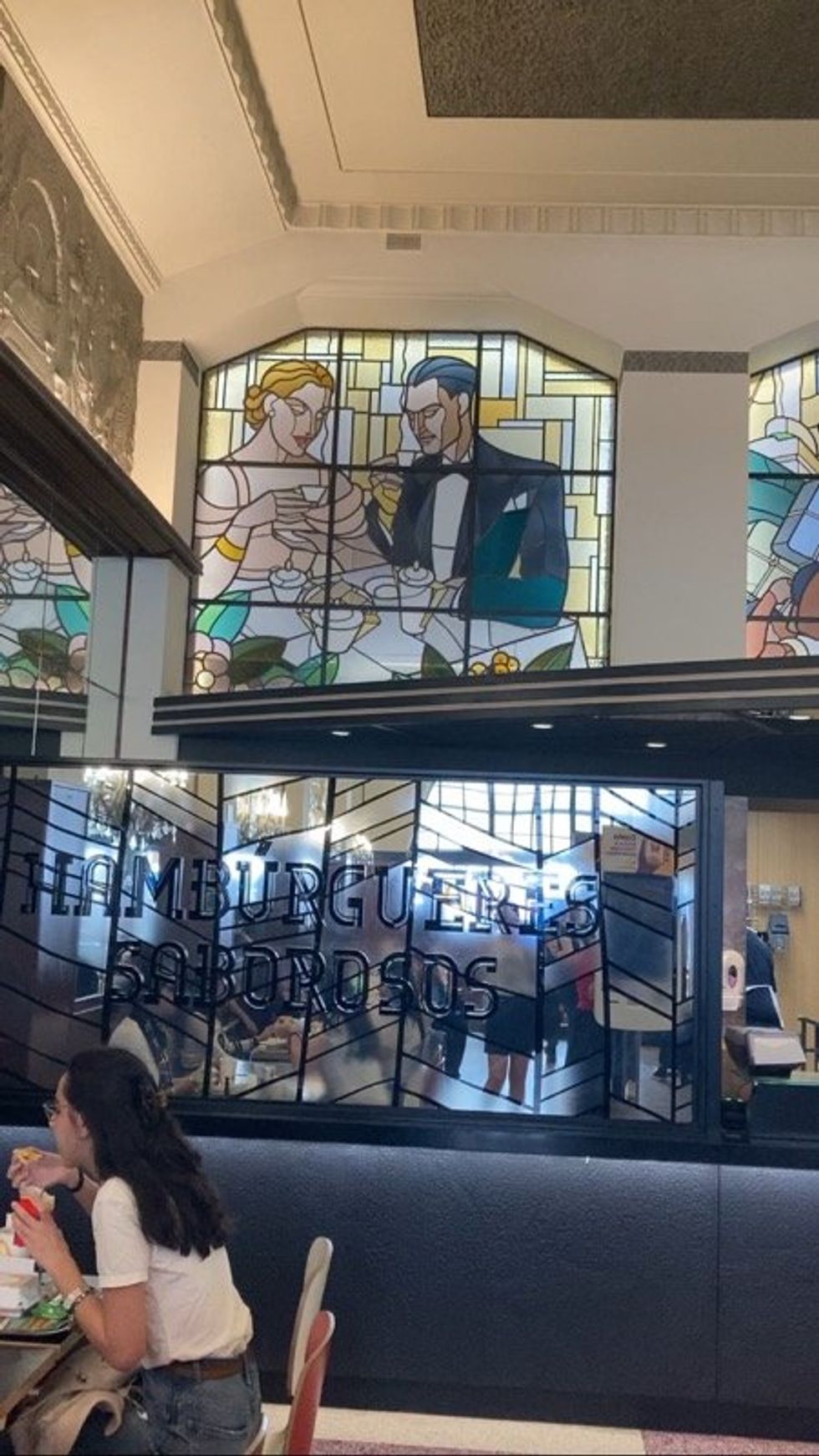 Interior of McDonald's in Porto.